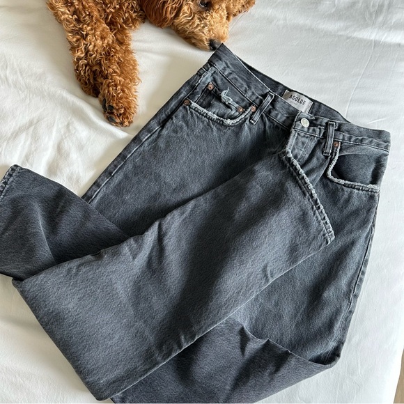 Agolde 90’s Pinch Waist in Black Tea - Picture 12 of 15